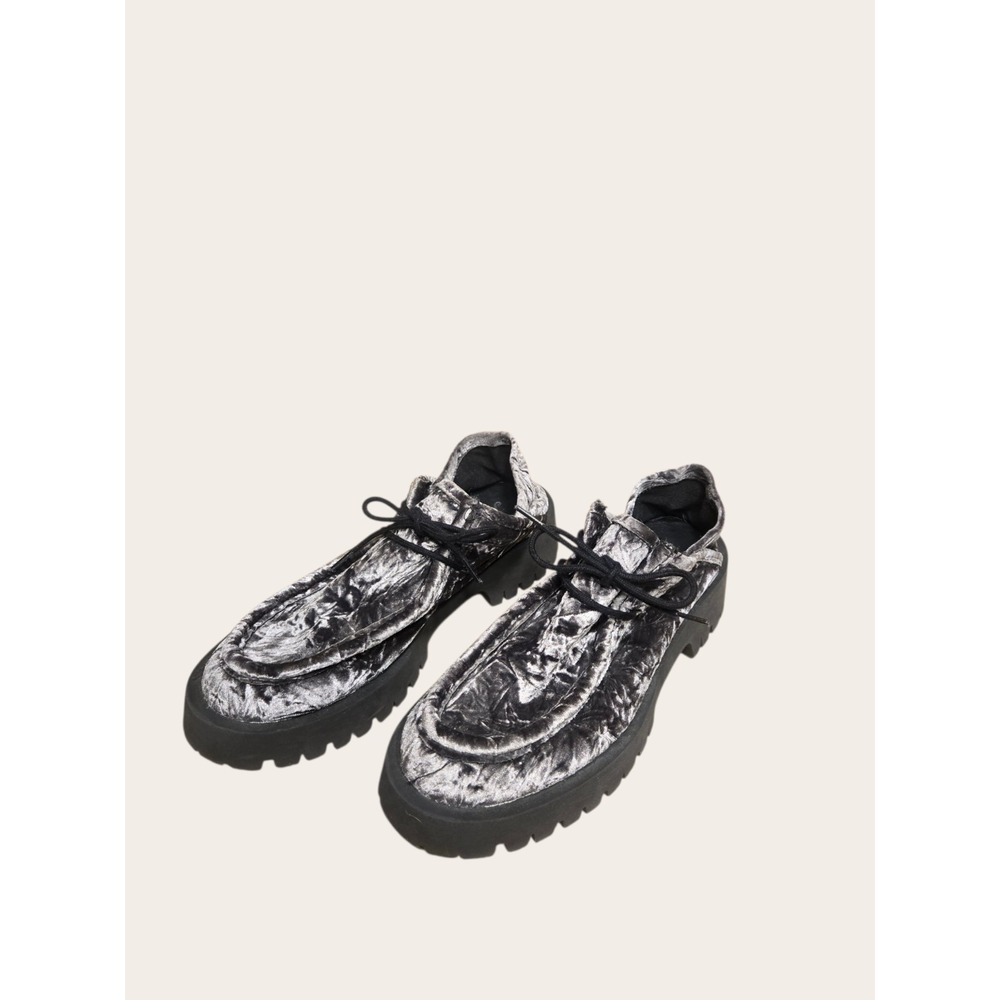 Free People Convertible Velvet Oxfords Washed Black Size 39 Gray